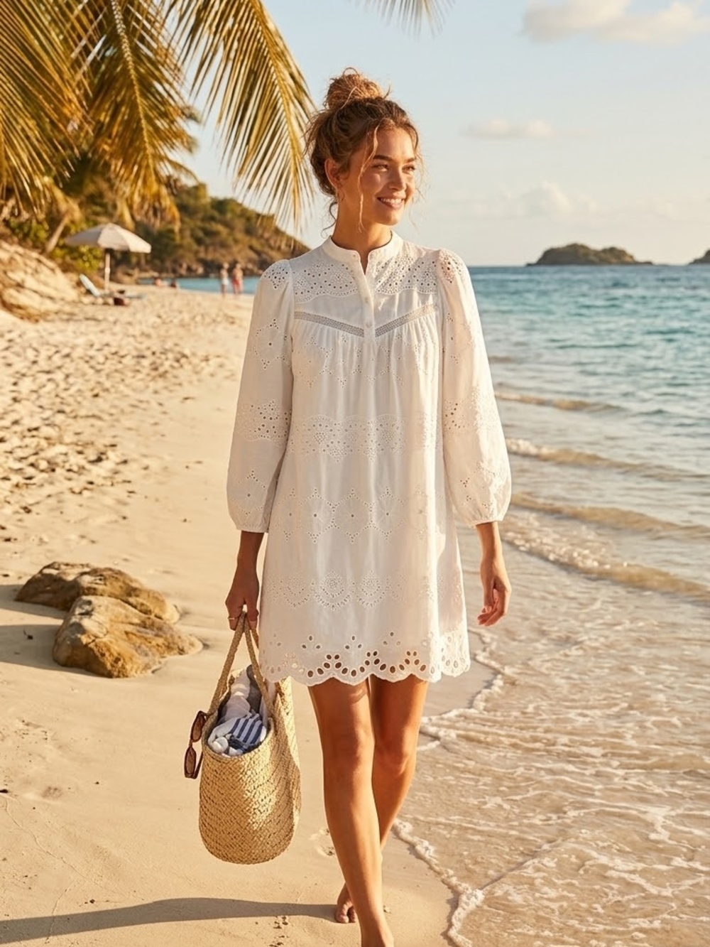 Universal Thread White Eyelet Mini Dress